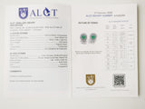 9.64ct Chrysoprase and Cubic Zirconia Earrings