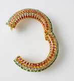 60.71ct Ruby and Emerald and Diamond Bangle