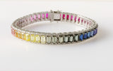 22.01ct Sapphire and Ruby and Diamond Bracelet