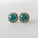 16.80ct Paraiba and Diamond Earrings