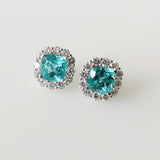 16.80ct Paraiba and Diamond Earrings