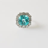 9.19ct Paraiba and Diamond Ring