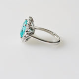 9.19ct Paraiba and Diamond Ring