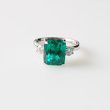 7.99ct Paraiba and Diamond Ring