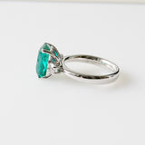 7.99ct Paraiba and Diamond Ring