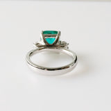 7.99ct Paraiba and Diamond Ring