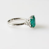 7.99ct Paraiba and Diamond Ring