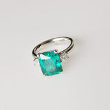 7.99ct Paraiba and Diamond Ring