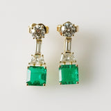 8.20ct Emerald and Diamond Earrings