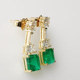 8.20ct Emerald and Diamond Earrings