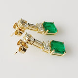 8.20ct Emerald and Diamond Earrings