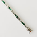 5.52ct Diamond and Emerald Bracelet