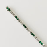 5.52ct Diamond and Emerald Bracelet