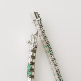 5.52ct Diamond and Emerald Bracelet
