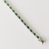 5.73ct Diamond and Emerald Bracelet