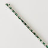 5.73ct Diamond and Emerald Bracelet