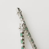 5.73ct Diamond and Emerald Bracelet