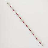 6.51ct Diamond and Ruby Bracelet