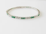 5.18ct Diamond and Emerald Bracelet