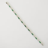 5.18ct Diamond and Emerald Bracelet