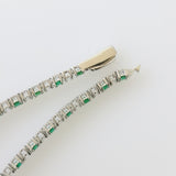 4.31ct Emerald and Diamond Bracelet