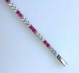7.29ct Ruby and Diamond Bracelet