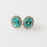 11.34ct Paraiba and Diamond Earrings