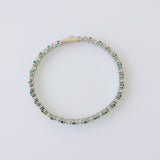 6.06ct Emerald and Diamond Bracelet