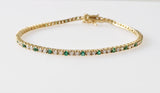 2.73ct Diamond and Emerald Bracelet