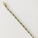 2.73ct Diamond and Emerald Bracelet