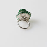 8.91ct Diamond and Emerald Rings