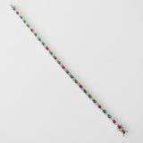 5.35ct Ruby & Emerald and Diamond Bracelet