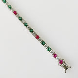 5.35ct Ruby & Emerald and Diamond Bracelet