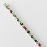 5.35ct Ruby & Emerald and Diamond Bracelet