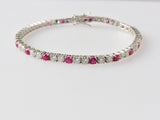 6.34ct Ruby and Diamond Bracelet