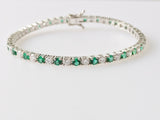 5.28ct Emerald and Diamond Bracelet