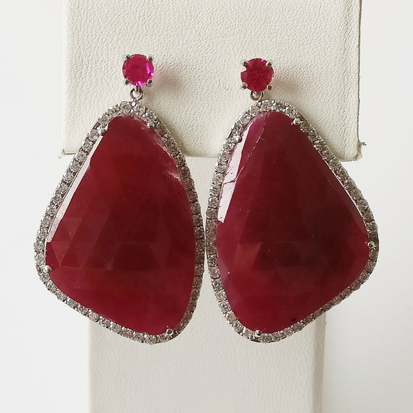43.97ct Ruby Earrings