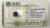 Amethyst 2.02ct AIG Certified