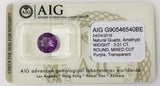 Amethyst 3.01ct AIG Certified