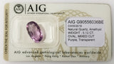 Amethyst 5.12ct AIG Certified