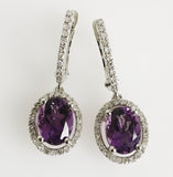 2.53ct Amethyst and Diamond Earrings