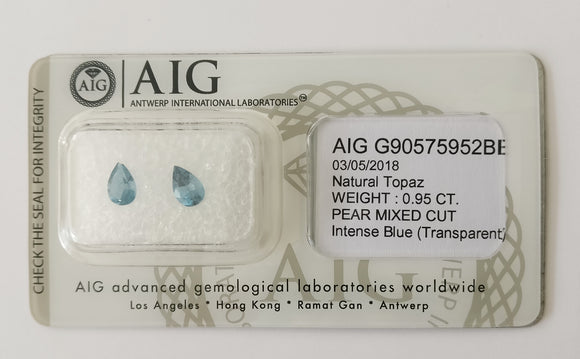 Topaz 0.95ct AIG Certified