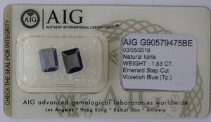 Iolite 1.83ct AIG Certified