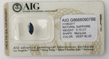 Sapphire 0.70ct AIG Certified