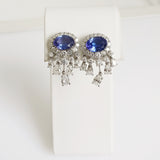 7.68ct Tanzanite and Diamond Earrings