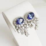 7.68ct Tanzanite and Diamond Earrings