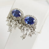 7.68ct Tanzanite and Diamond Earrings