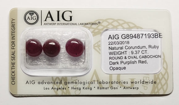 Ruby 9.37ct AIG Certified