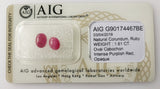 Ruby 1.61ct AIG Certified