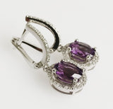 2.53ct Amethyst and Diamond Earrings